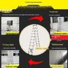 Portable Aluminum A-Frame Telescopic Ladder - Multi-Purpose, Folding, Single-Sided for Household or Engineering Use