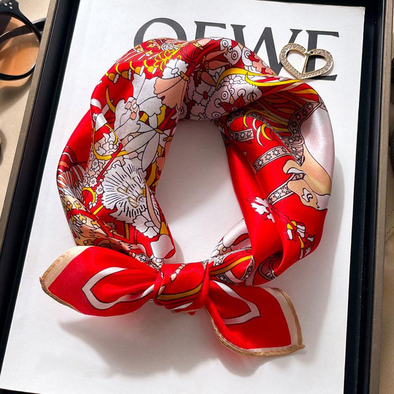 Luxury Brand 100% Real Silk Scarf Women Square Neck Tie Shawls Wraps for Ladies Foulard Scarves Pashmina Female Hijab Bandana