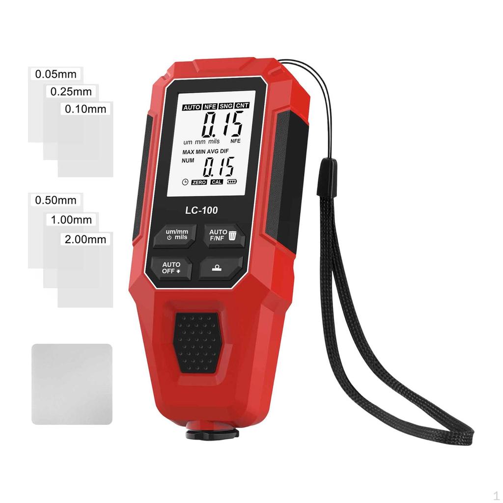 Paint Thickness Gauge Tool Fit Car Coating Measurement Automatic Detection Digital Display