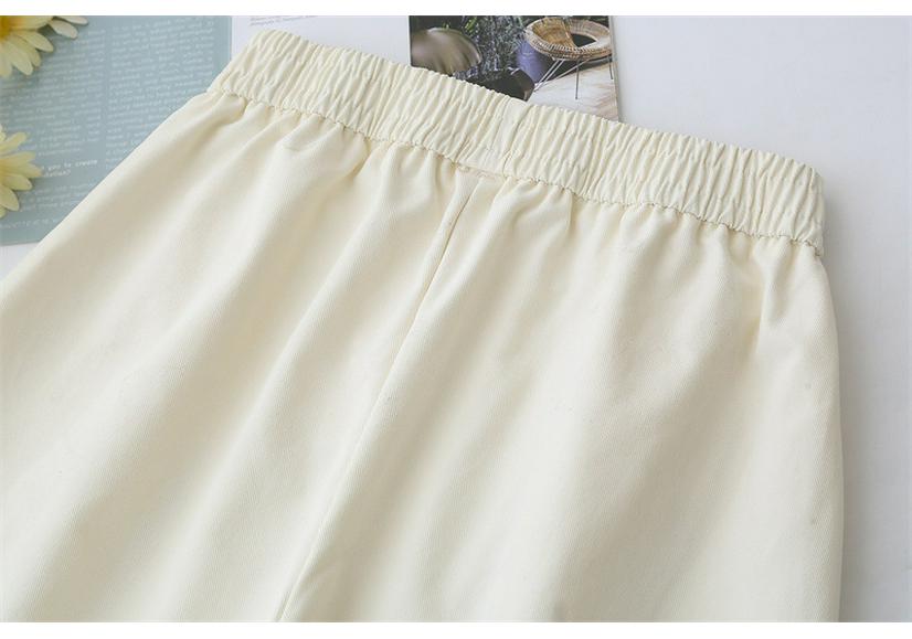 2026 Spring High Waist Plus Size Elastic Cropped Pants for Women: Slimming, Casual Banana Style