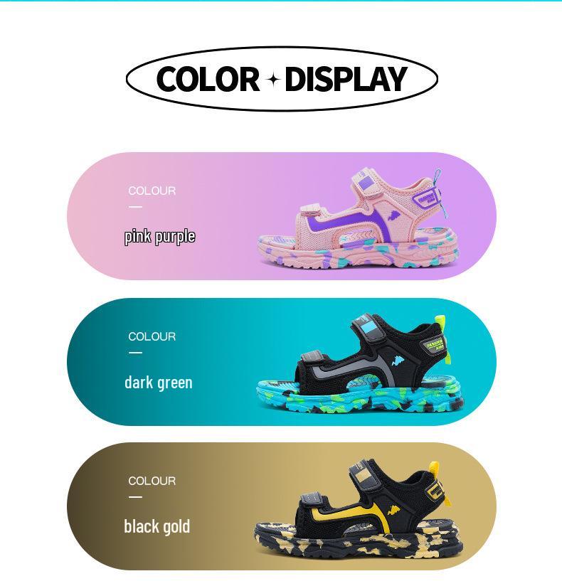 2025 Kids' Open-Toe Sporty Sandals - Summer Beach Shoes for Boys and Girls