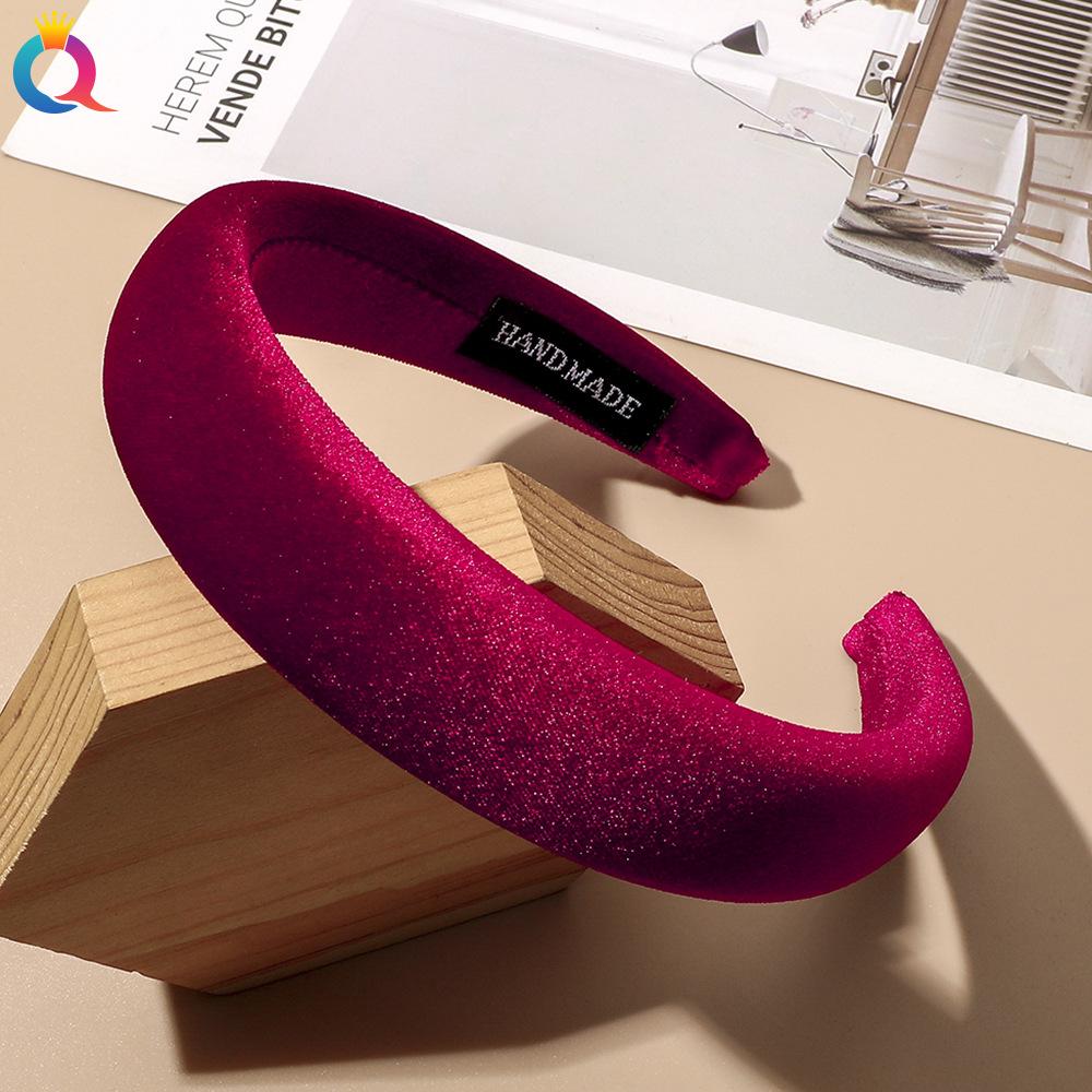 

1 шт. Бархатная повязка на голову Черный Бежевый Винный Синий Зеленый Губка Обруч для волос Корейские Женские Элегантные Аксессуары для волос