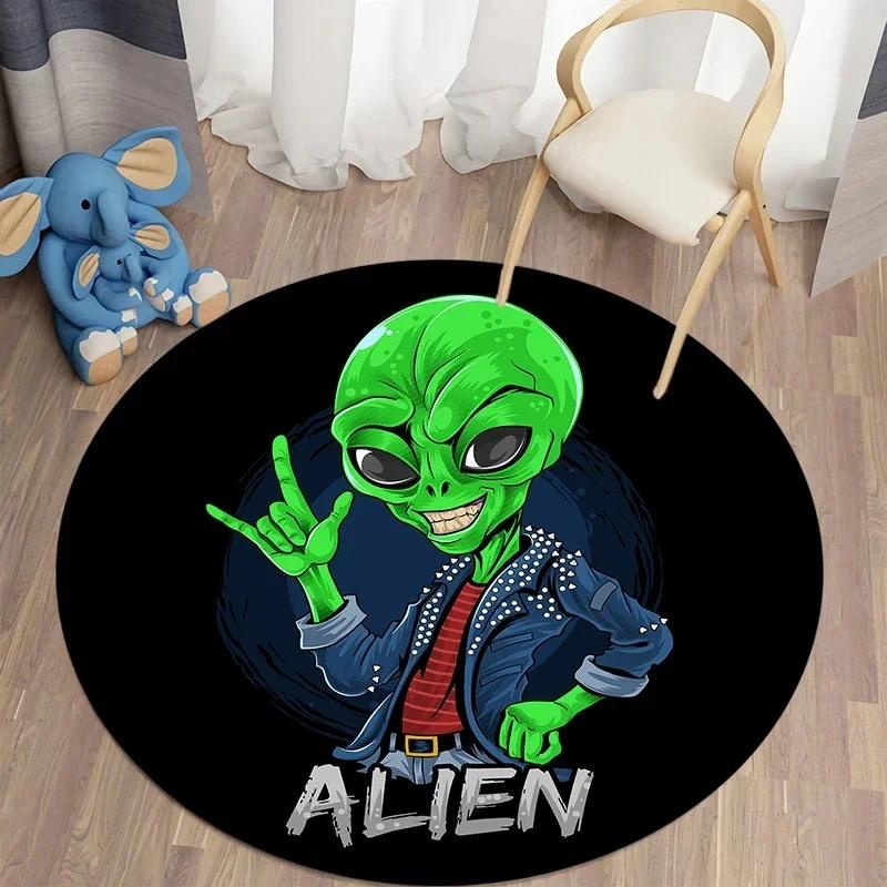 

Cute Astronaut Round Carpet Cartoon Area Rugs for Office Living Room Soft Bathroom Rug Bedroom Doormat Non-slip Indoor Floor Mat 40x40cm(15x15 inch)