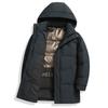 Mid-length Down Jacket for Men In Winter, New White Duck Down Removable Hooded Jacket, Middle-aged Fashionable Warm Top for Men