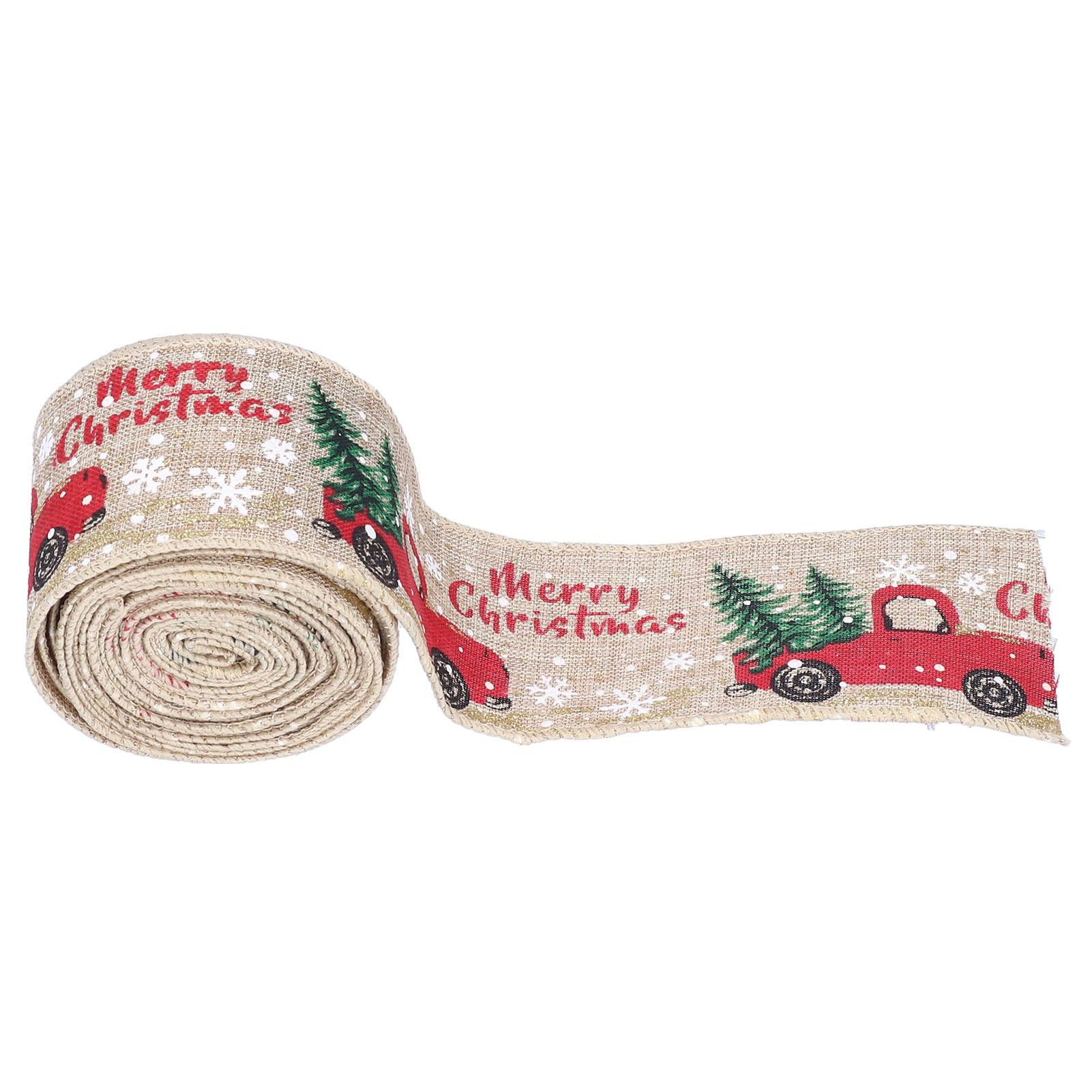 

6 ярдов рождественской ленты милые узоры привлекательный дизайн 2 цвета красивая практичная упаковка своими руками льняной