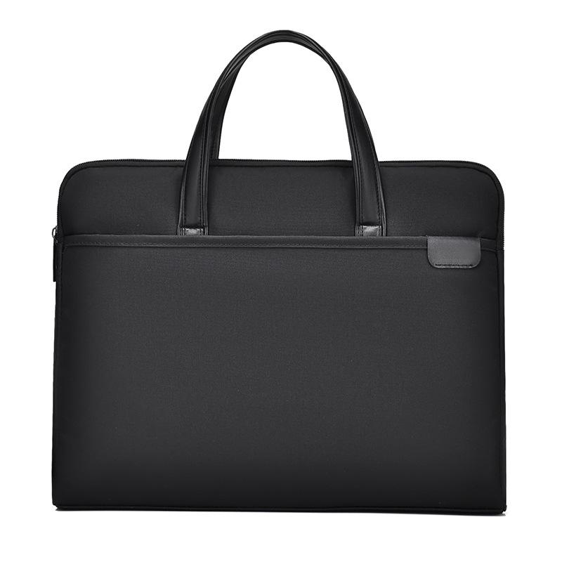 TS JYL laptop bag,Factory Stock Simple Briefcase Men s Business Handheld Laptop Waterproof Large Conference Bag OneSize чёрный