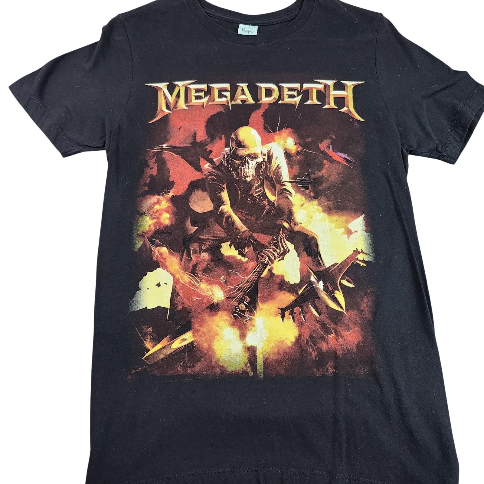 Megadeth Shirt Mens Small Black Skull Vic Rattlehead Tee Metal Band Pacific Unisex T-Shirt XXXL