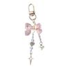 Car Keychain for Women Girls Cute Keychain Bag Charms Metal Heart Bowknot Keychain Accessories for Backpacks Wallets