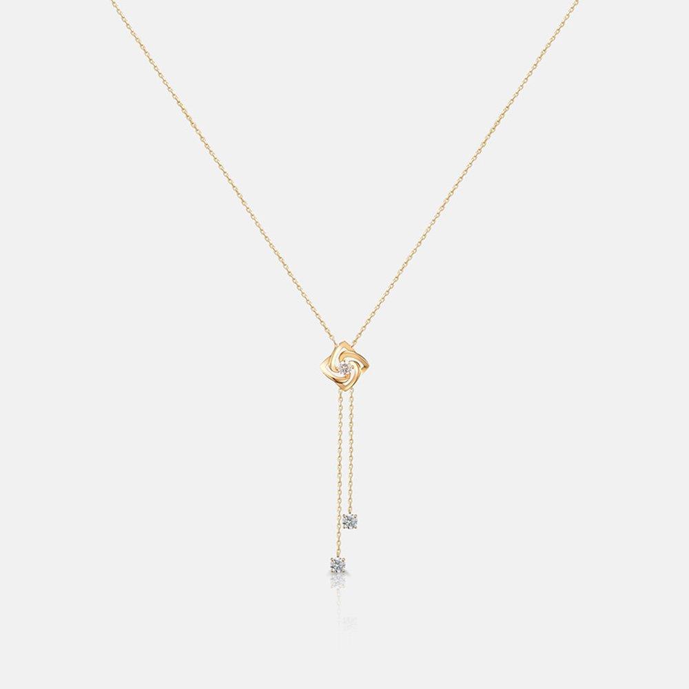 La Rosa Bianca Yellow Silver Necklace A202Sn1080Ypa .