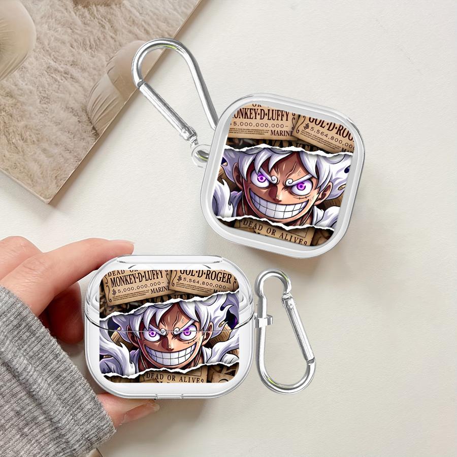 Anime Ones Pieces Clear Earphone Cases Cover With Hook Case For Samsung Galaxy Buds 4Pro Live 2Pro 3 FE 2 4 Pro 3Pro