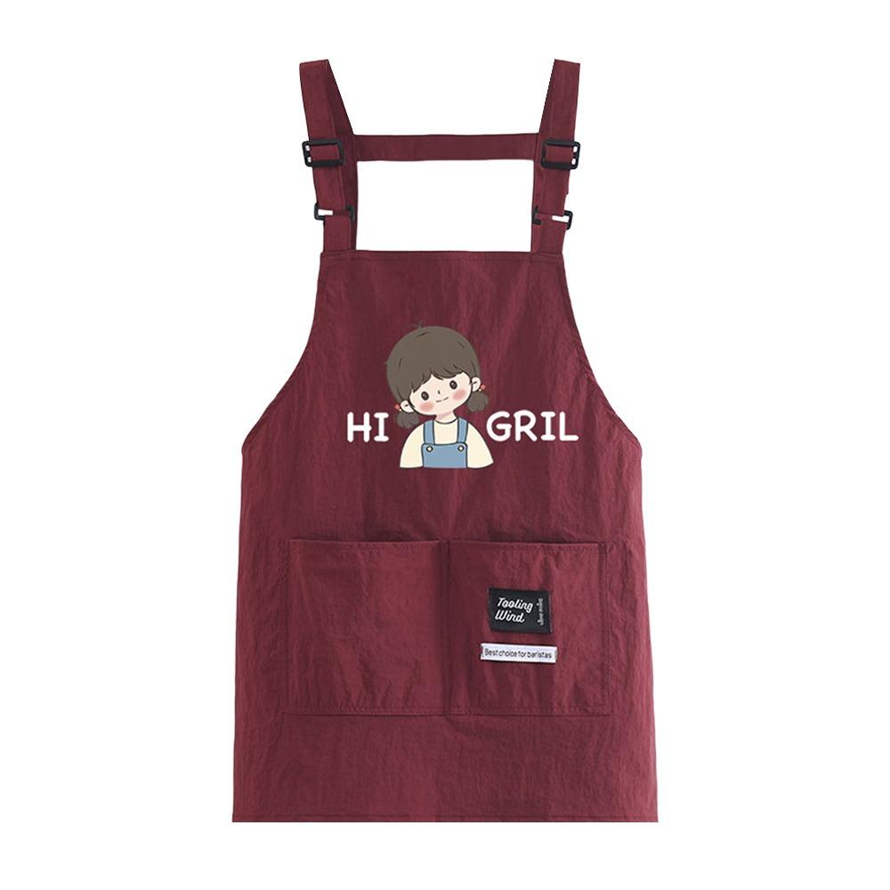 

Creative Cartoon Kitchen Apron Adjustable Waterproof Cooking Smock Oil-proof Sleeveless Chef Apron for Home Kitchen червоний