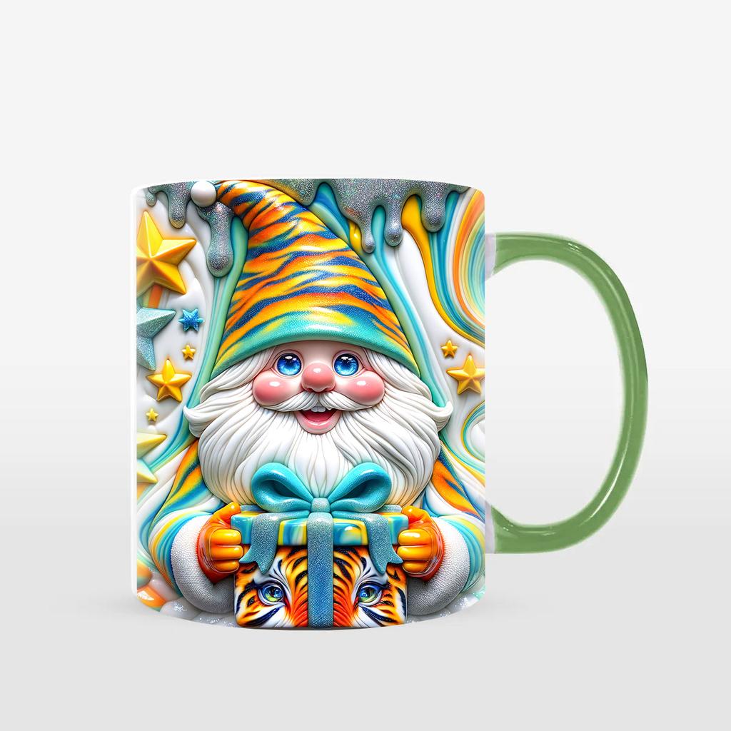 3D Christmas Gnome Christmas Ceramic Coffee Mug Tea Cup New Xmas