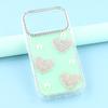 For iPhone 17 Pro Case Rhinestone Edge Pearl Love Decor TPU+PC IMD Phone Cover
