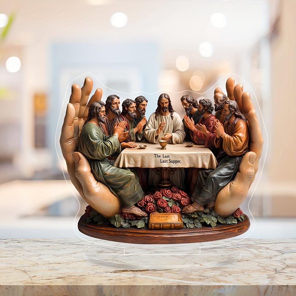 Religious Last Supper Miniature Model Home Office Desk Decor Gift for Christian