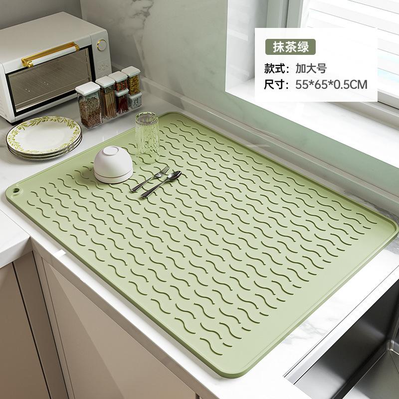 Heat Insulation Pad, Drain Mat, Kitchen Protection, Silicone Pad, Countertop Pad, Cutting Board, Anti-skid Pad, High Temperature Resistant