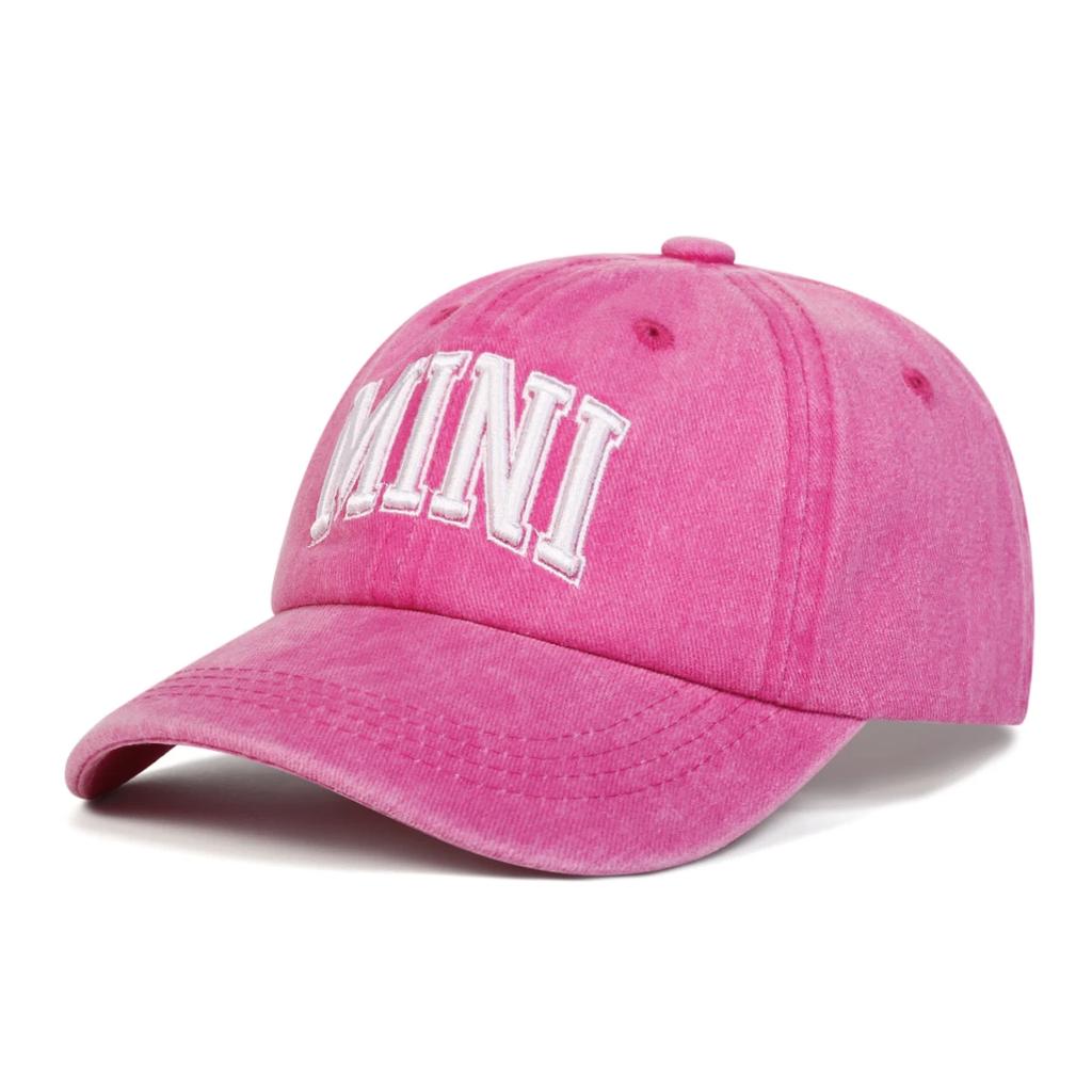 Unisex Parent Child 3D MAMA/MINI Embroidery Wash Baseball Caps Spring and Autumn Outdoor Adjustable Casual Hats Sunscreen Hat