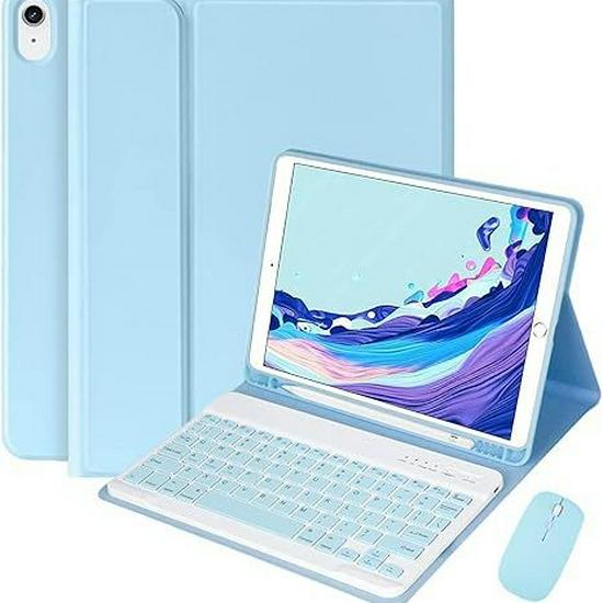 2025 iPad 11 Protective Case with Bluetooth Keyboard & Mouse – Compatible with Apple Air7