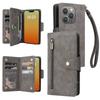 Zipper Wallet Phone Case for IPhone 15 14 13 12 11 Pro Max Mini XS XR X 7 8 Plus SE   Card Slots Strap Leather Cover