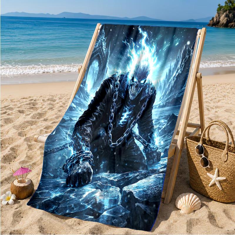 Eerie Frozen Phantom Beach Towel Microfiber Beach Towel, Lightweight and Quick-Dry, for Summer Travel, Swimming Pool Fan Birthday Gift