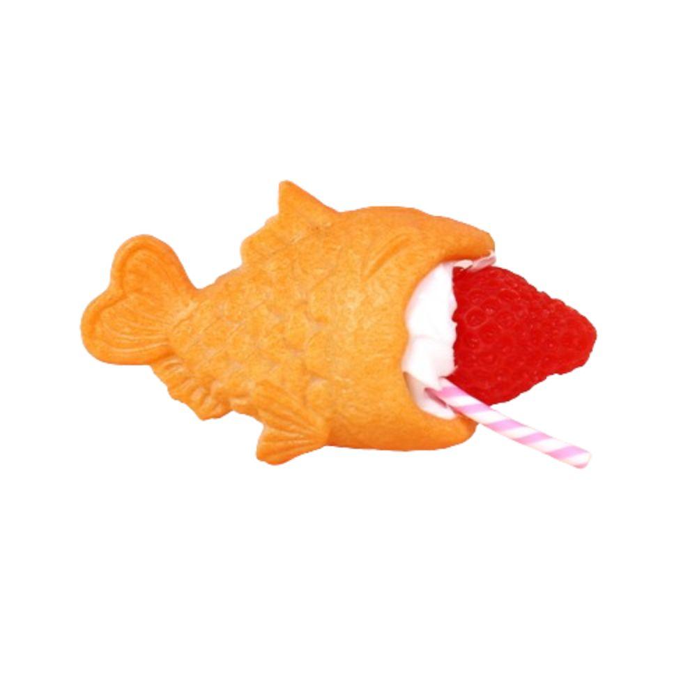 Simulation Small Fish Dried Cake Keychain Keyring Fruit Ice Cream Food Toy  Couple