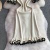 2026 Summer European French Slim Knit Dress – Short Sleeve Round Neck, Hip Wrap Skirt for Women