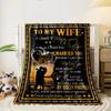 Blanket For Wife Romantic Couple Letter Print bedroom Blanket for Livingroom Couch lunch break Soft throw for Friend's festival Gift