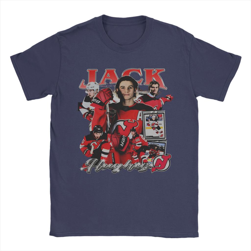 Herren Jack Hughes Vintage Bootleg T-Shirt Reine Baumwolle Kleidung Neuheit Kurzarm O-Ausschnitt T-Shirts 4XL 5XL T-Shirts