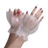 Fashion Accessories Glitters Arm Sleeves Shining White Cuffs Sleeves False Sleeve Cuffs Nails Photography Studio