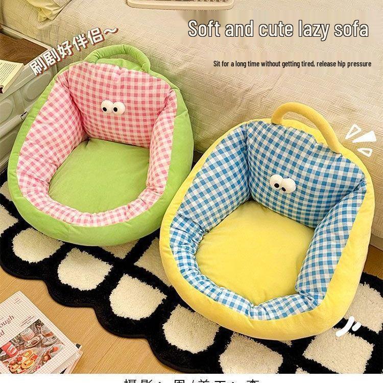 Cartoon Lazy Sofa Cushion for Kids - Indoor Tatami Anti-Fall Seat, Bay Window Reading & Home Use
