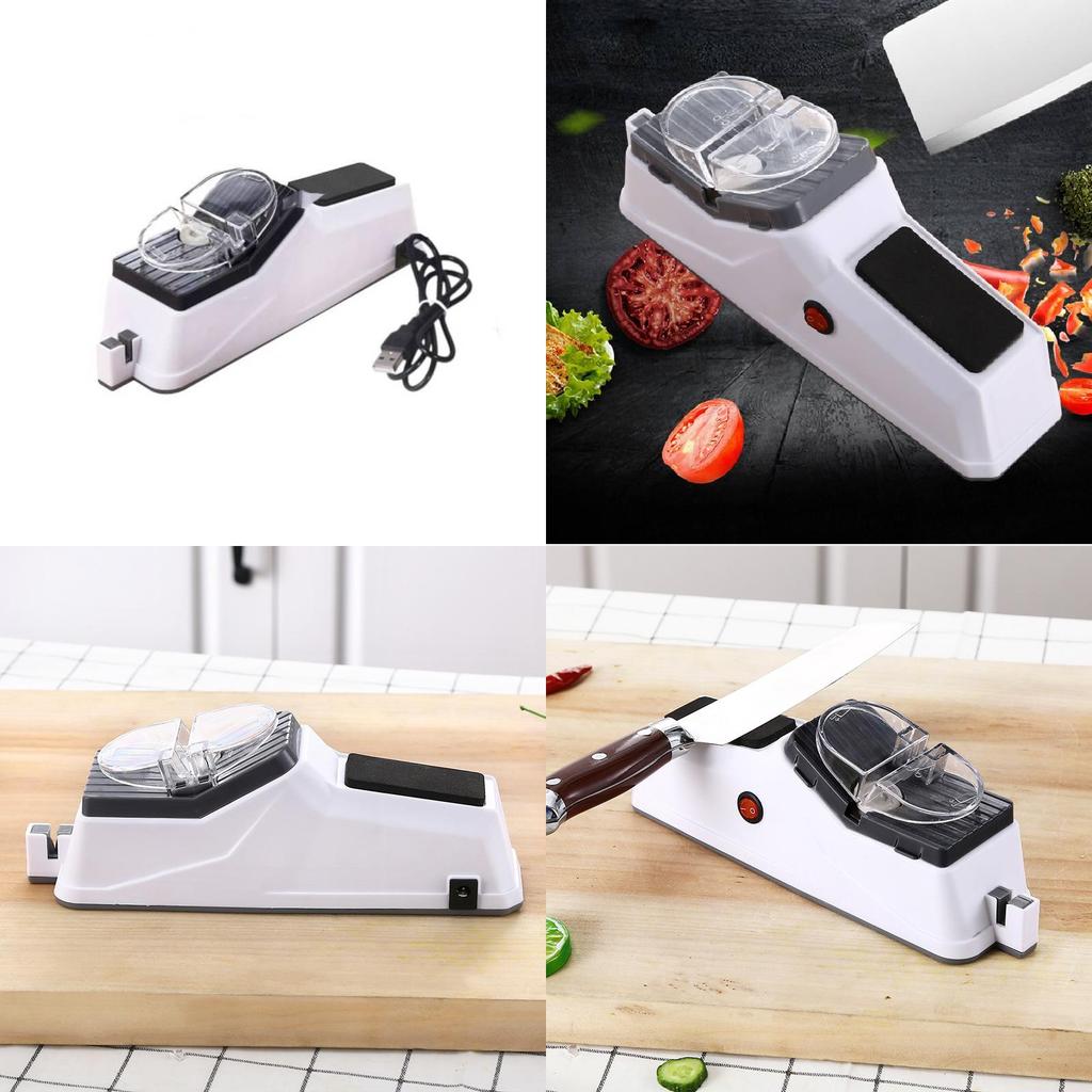 New Electric Knife Sharpener Household Portable Quick Sharpening Machine Multifunctional Automatic Scissors Knives Kitchen Tool