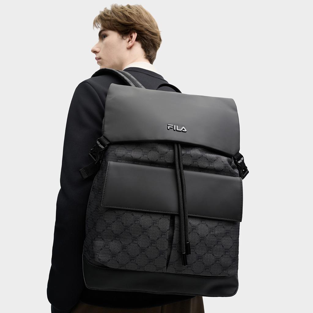 New FILA Fabric Backpack Men's Black Gray F13M518108FDY