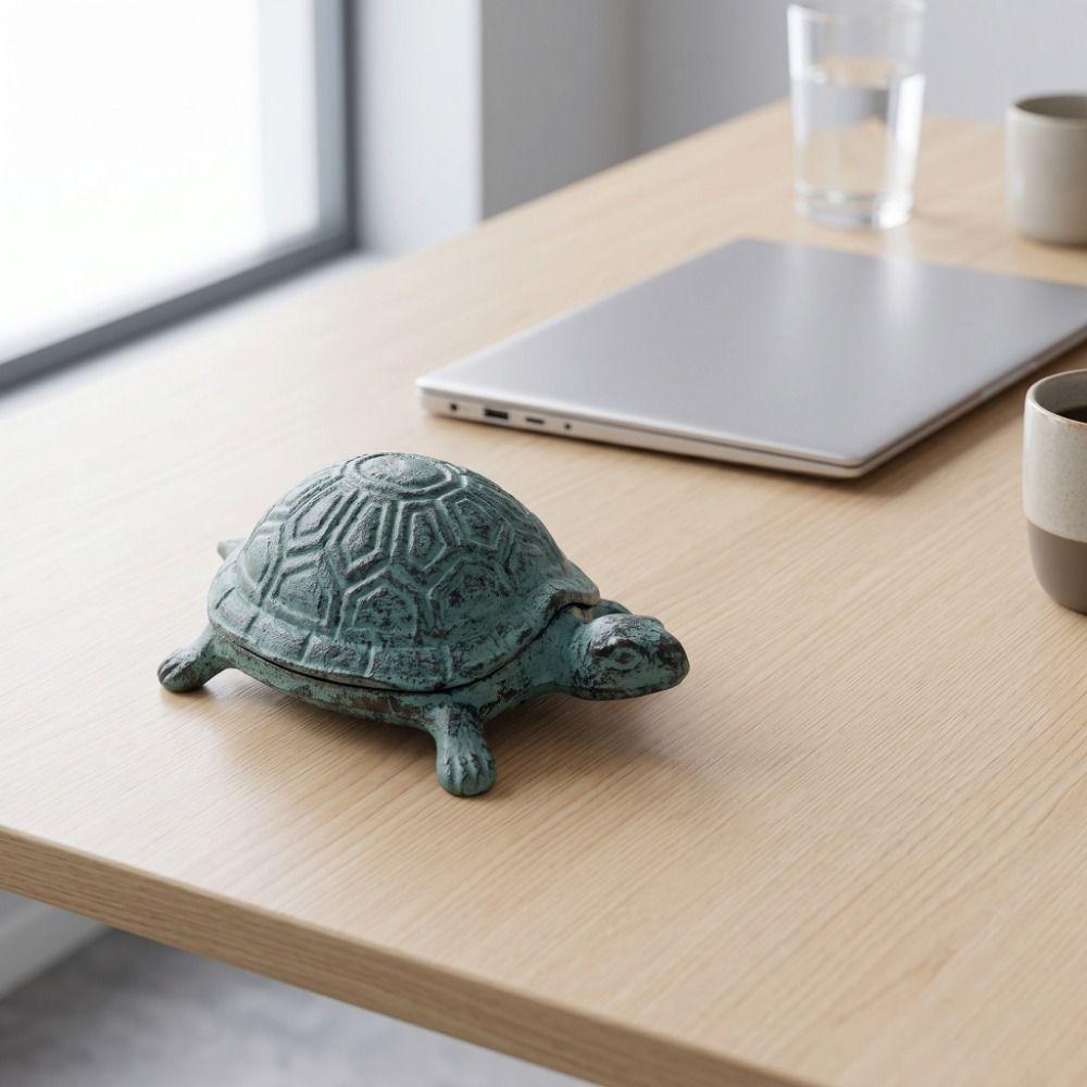 Cast Iron Turtle Key Box Handmade Spare Key Holder Hidden Key Holder Jewelry Storage Box Home Yard