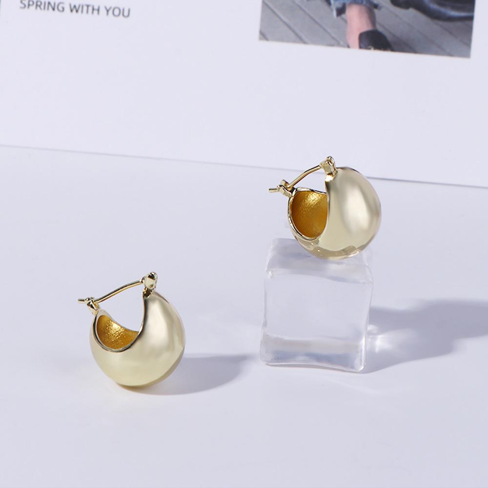 Fashion Jewelry Ball Shaped Hoop Earrings Round Ball Hoop Earrings Ear Studs U-shaped Earrings