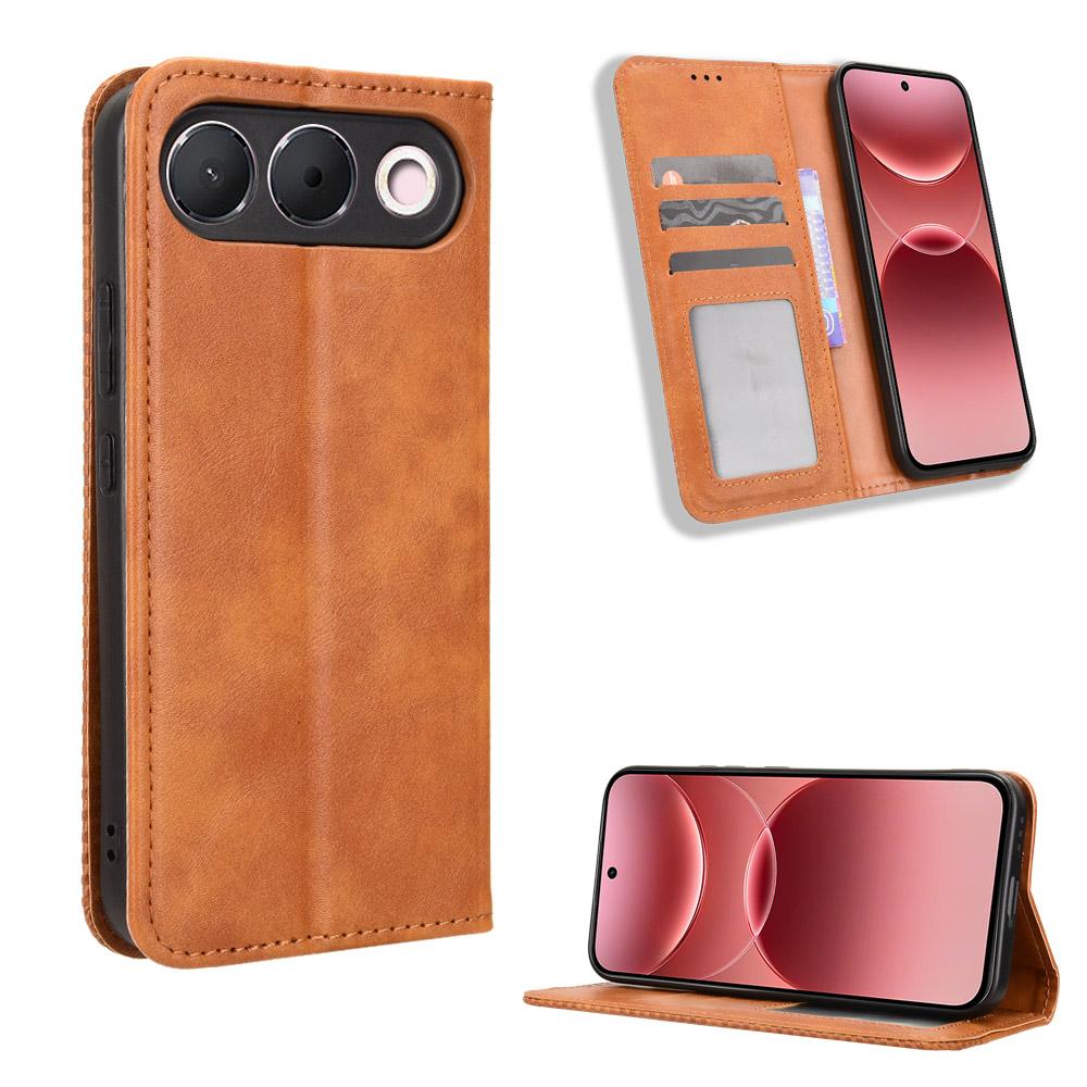 Housse à rabat compatible pour OPPO A7 Pro en cuir PU Protection intégrale avec [Blocage RFID]