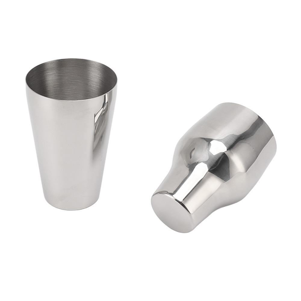 2 Piece Stainless Steel Martini Mixer Dishwasher Safe 2 Section Drink Mixer Drink Shaker Set Home