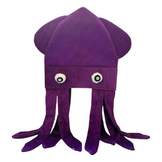 Unique Festival Party Gift Funny Octopus Hat with Tentacles, Creative Plush Cap for Cosplay Comic Exhibition Costume Gear and Photography, Novelty