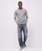 AVIREX DAILY RIB CREWNECK TEE 6153481 Men's M Grey