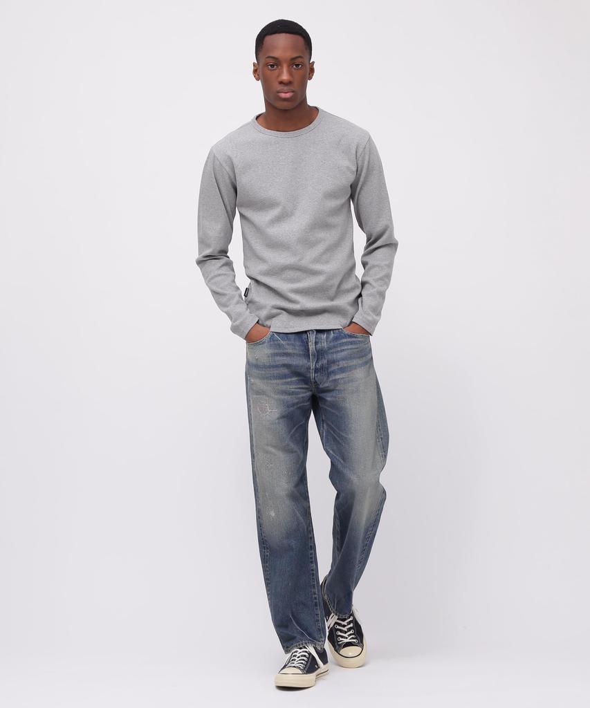 AVIREX DAILY RIB CREWNECK TEE 6153481 Men's M Grey