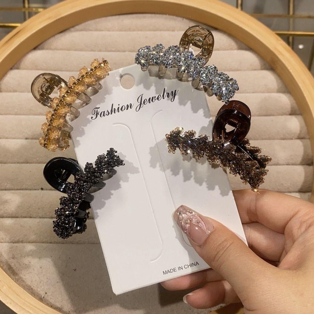 Exquisite Rhinestones Grab Clip Small Hair Clip Fashion Hair Claw Clamp  Girls