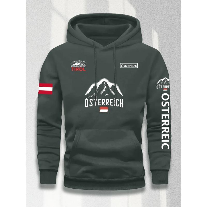 Herren Kapuzenpullover mit Aufdruck Stilvoll Lockerer Schnitt Geeignet für den Alltag und Sport Lässige Kapuzenjacke Urlaubsgeschenk
