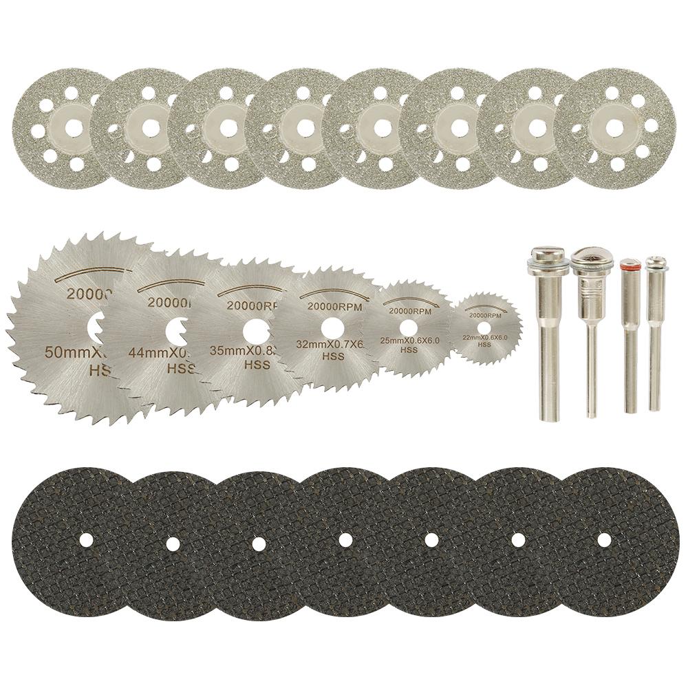 32/30Pcs Cutting Wheel Set High Speed Steel Circular Saw Blades Fast Cut Off Diamond Cutting Discs Tool Resin Cut Off Discs Kit