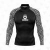 Męski Rash Guard z Ochroną UV, Długi Rękaw, Top do Surfingowania, Szybkoschnący, Rozciągliwy, Kombinezon do Nurkowania, Pływania, Snorkelingu, Sportów Wodnych