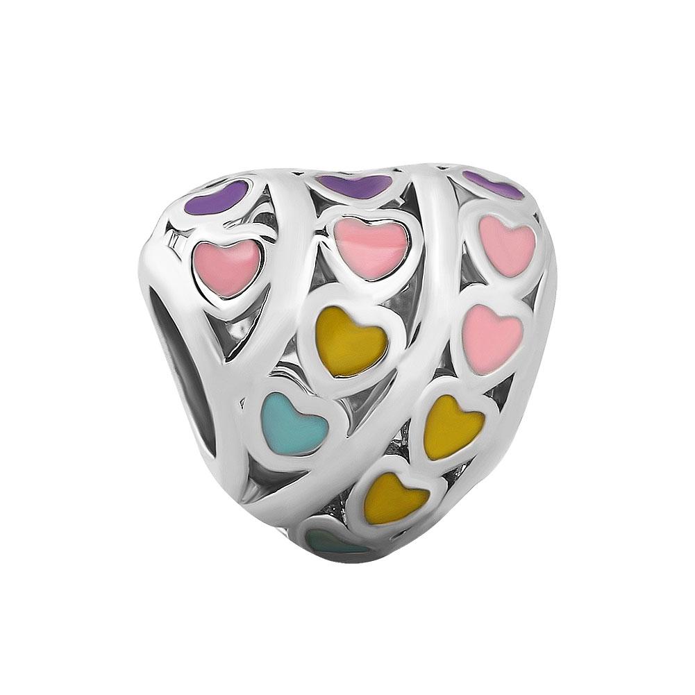 New S925 Silver Red Valentine's Day Series Love Lantern Apple DIY Charm Bead Jewelry Suitable for Bracelet Women's Love Gift