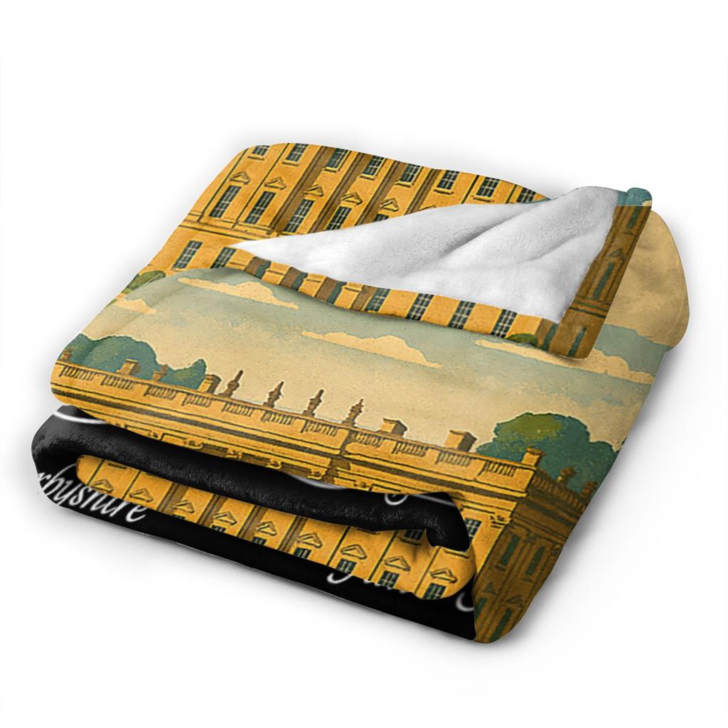 Pride and Prejudice Literary Quote Flannel Throw Blanket Book Lovers for Bedspreads Knitted Blanket Car Soft Multifunction