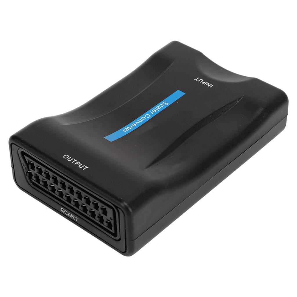 HD Multimedia Interface To Scart Converter ABS Video Adapter Box for TV DVD Player