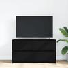 VidaXL Meuble TV noir 100x35x54 cm bois d'ingénierie, banc TV, meuble hifi, centre de divertissement, buffet TV, meuble 861806