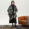 Women S Retro Thick Double Sided Shawl Scarf Warm Winter Cape