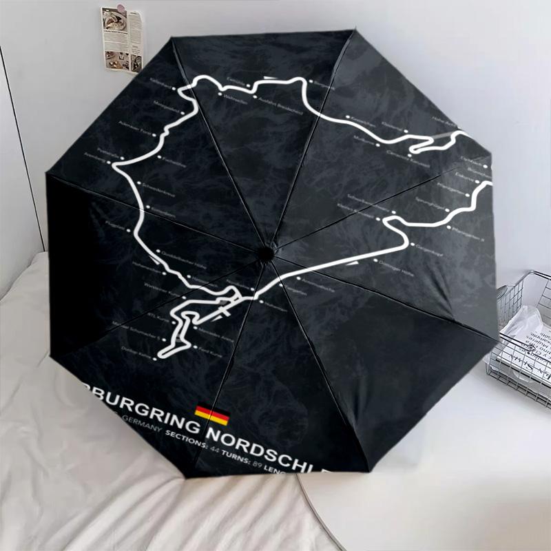 24 Hours Le Mans: Glory Folding Umbrella 8 Paraphenoid Bones Portable Travel Umbrella Gift