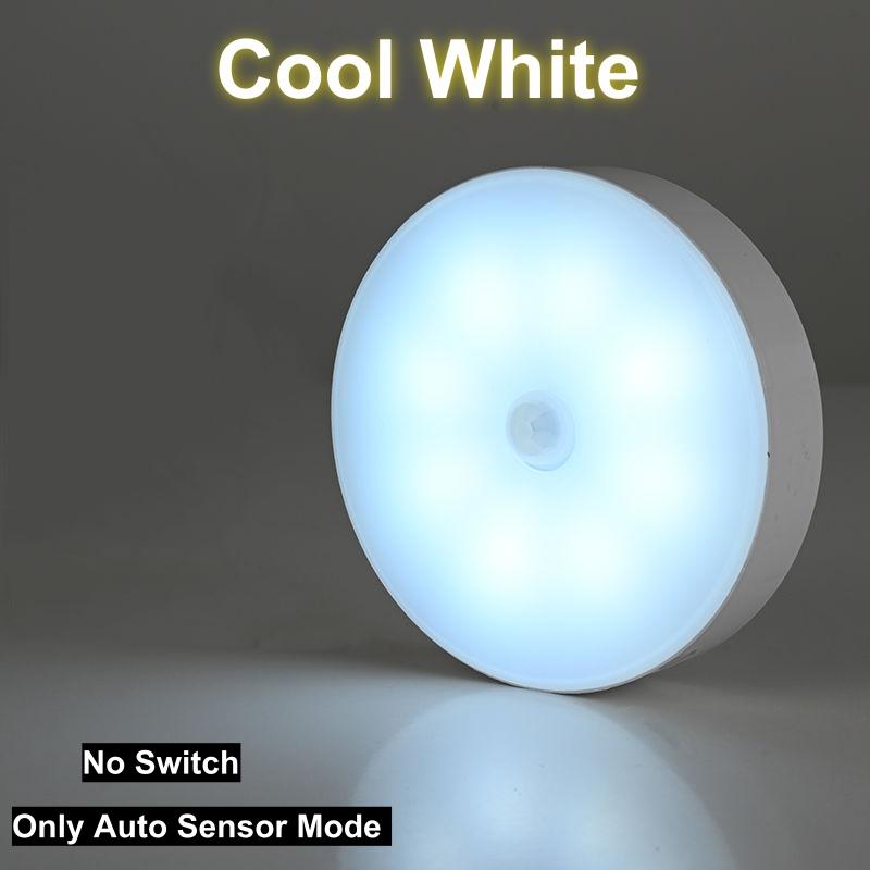 

Светодиодный ночник с датчиком движения, перезаряжаемый через USB, для спальни, лестницы, коридора, гардероба, шкафа - Энергоэффективное освещение 1 Piece&USB Plug холодный белый