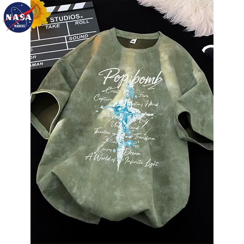 NASA MARVEL Men s Tie-Dye Loose Fit T-Shirt 3XL